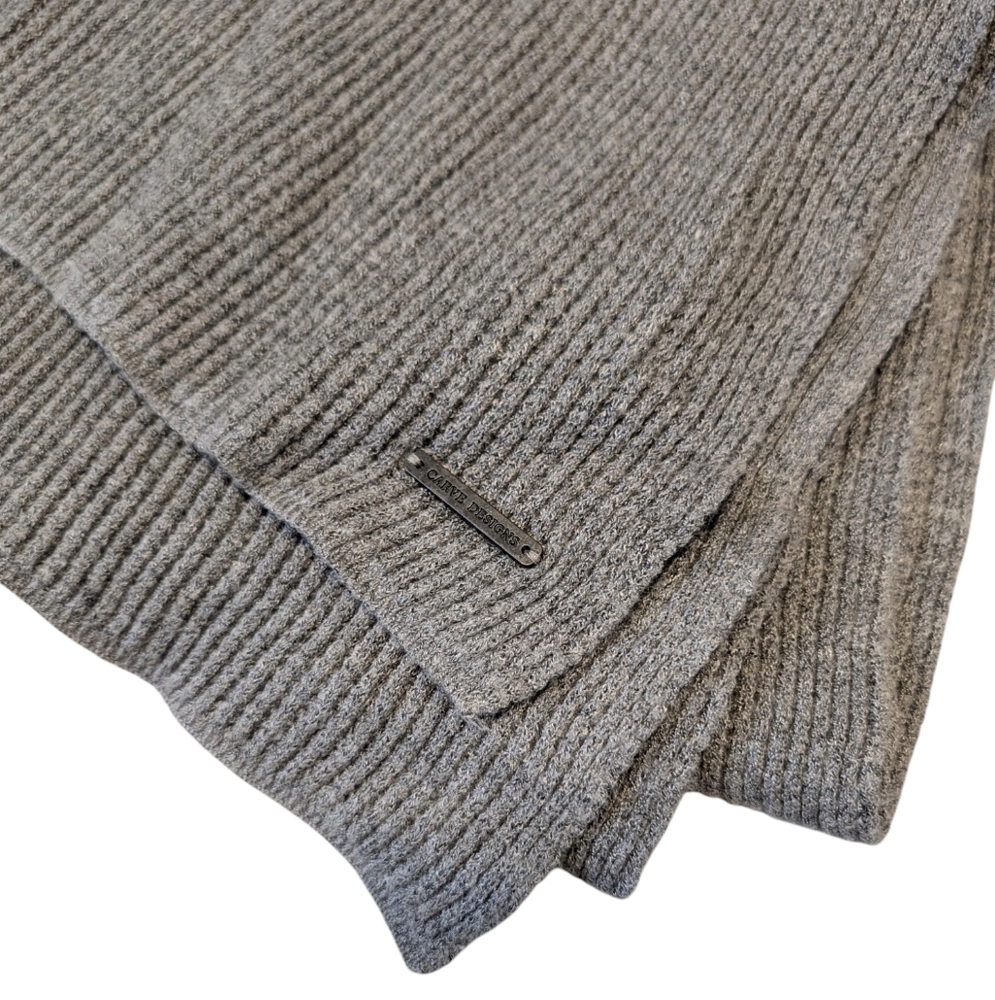 Carve Designs Zapata Scarf Pewter Heather Ribbed Wrap Neck Warmer - Picture 3 of 7